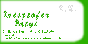 krisztofer matyi business card